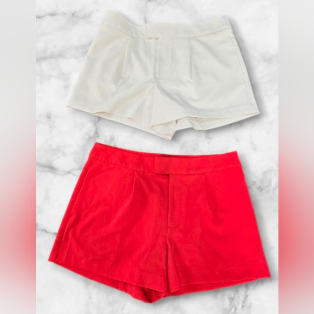 A New Day Women's High Waist Shorts in Cream And Coral Set (2 Pairs)